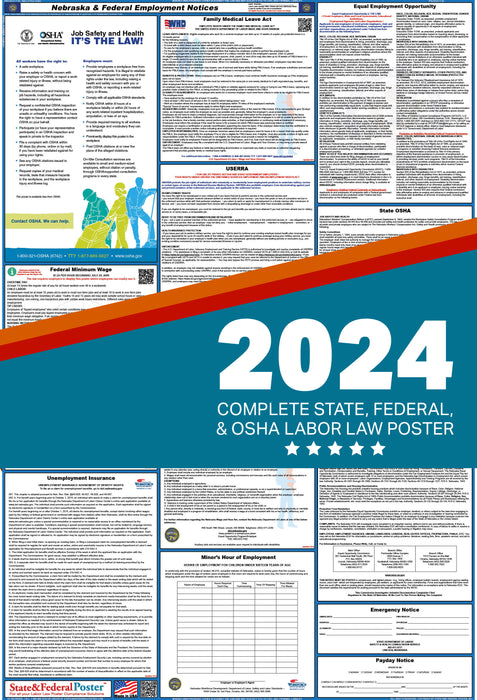 PREORDER - Nebraska State and Federal Labor Law Poster 2024