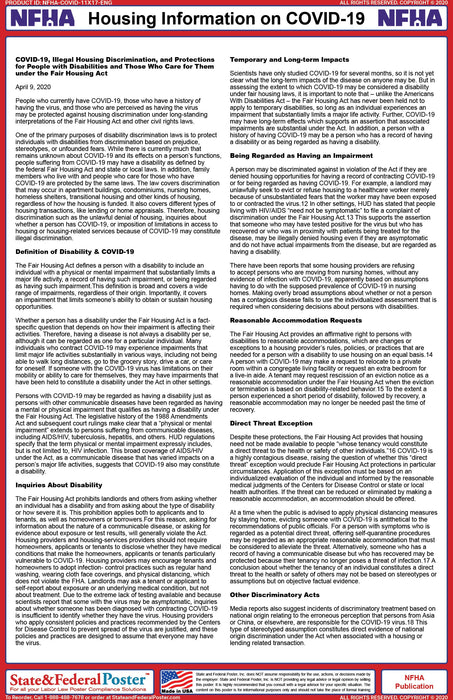 Digital NFHA Fair Housing Act COVID-19 Notice