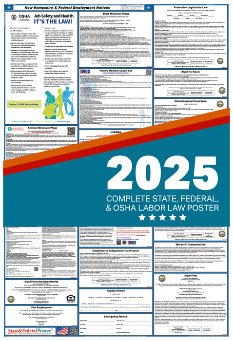 PREORDER - New Hampshire State and Federal Labor Law Poster 2025