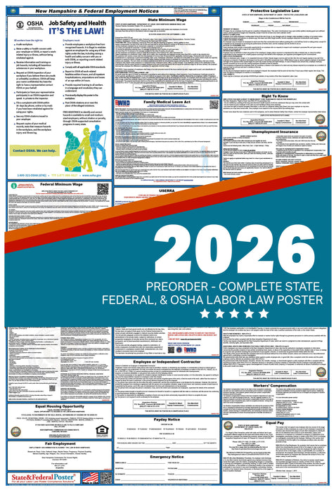 PREORDER - Digital New Hampshire Labor Law Poster 2026