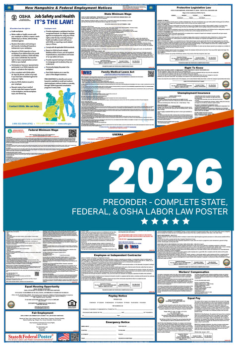 PREORDER - New Hampshire State and Federal Labor Law Poster 2026