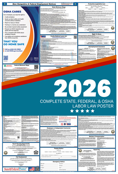 New Hampshire State and Federal Labor Law Poster 2026 - State and Federal Poster