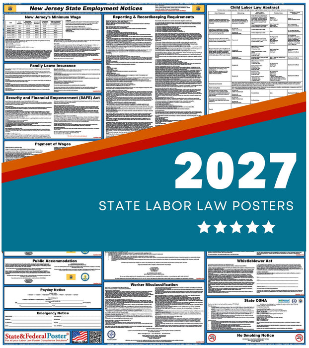 New Jersey State Labor Law Poster 2027 - State and Federal Poster