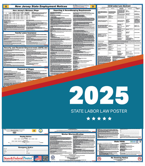 PREORDER - New Jersey State Labor Law Poster 2025