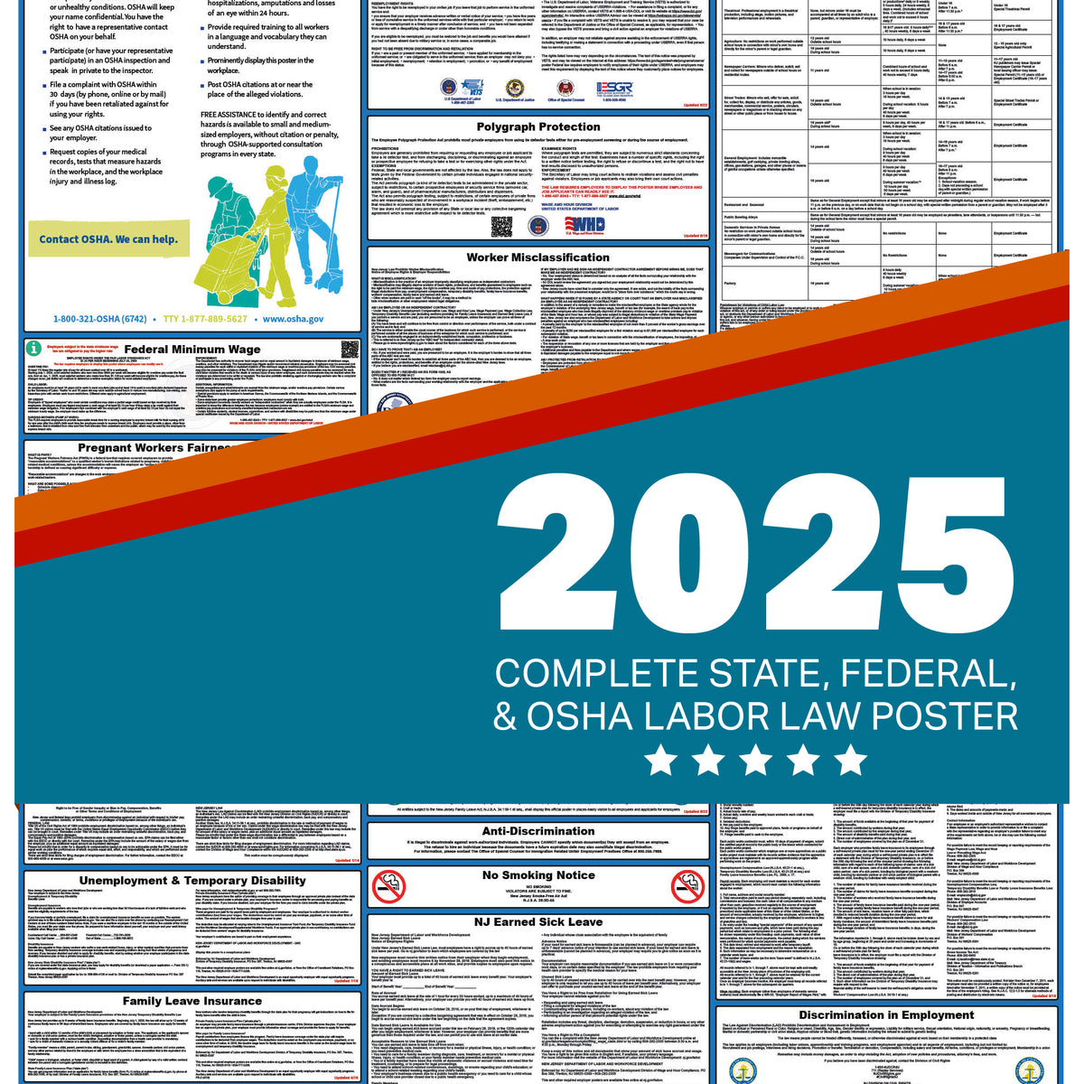 New Jersey Labor Law Poster 2025 — State and Federal Poster