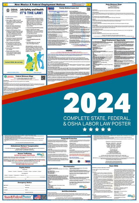 New Mexico State and Federal Labor Law Poster 2024