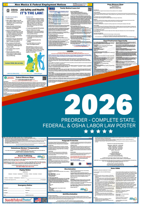 PREORDER - Digital New Mexico Labor Law Poster 2026