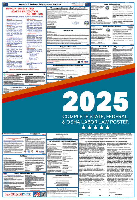 PREORDER - Nevada State and Federal Labor Law Poster 2025