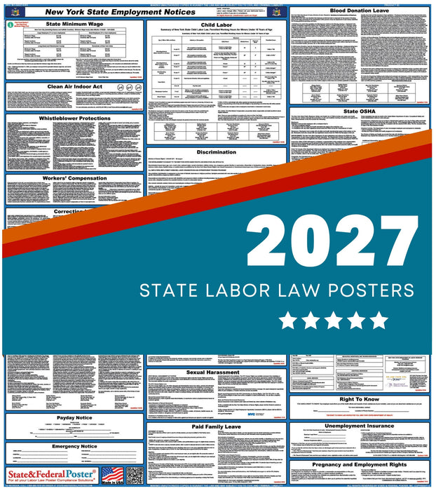 New York State Labor Law Poster 2027 - State and Federal Poster