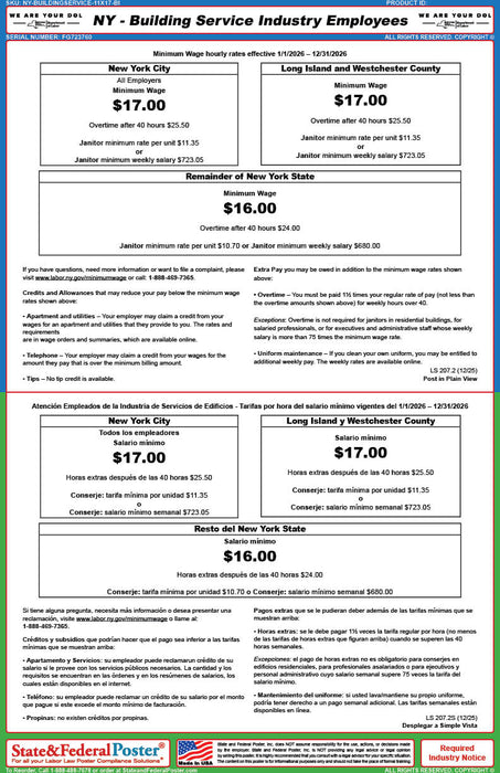 Digital New York Building Service Industry Wage Ordinance (Bilingual)