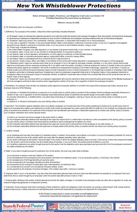 Digital New York Whistleblower Protections Under §740