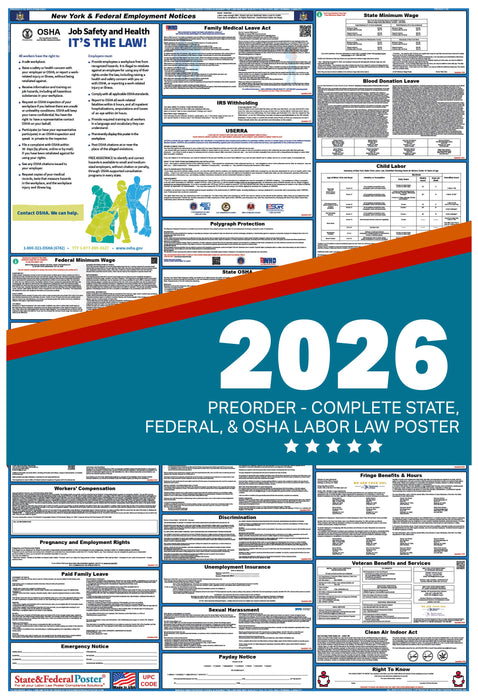 PREORDER - Digital New York Labor Law Poster 2026