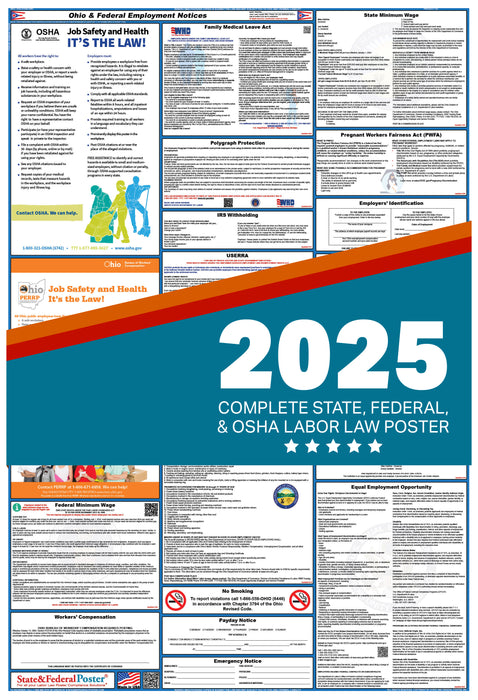 PREORDER - Ohio State and Federal Labor Law Poster 2025