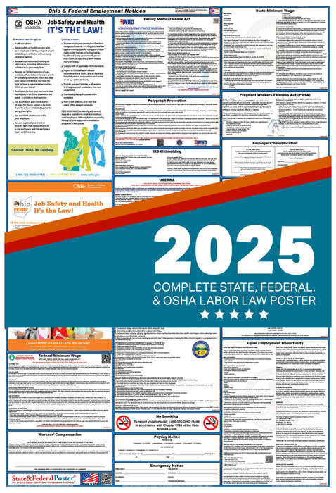 PREORDER - Ohio Digital Labor Law Poster 2025