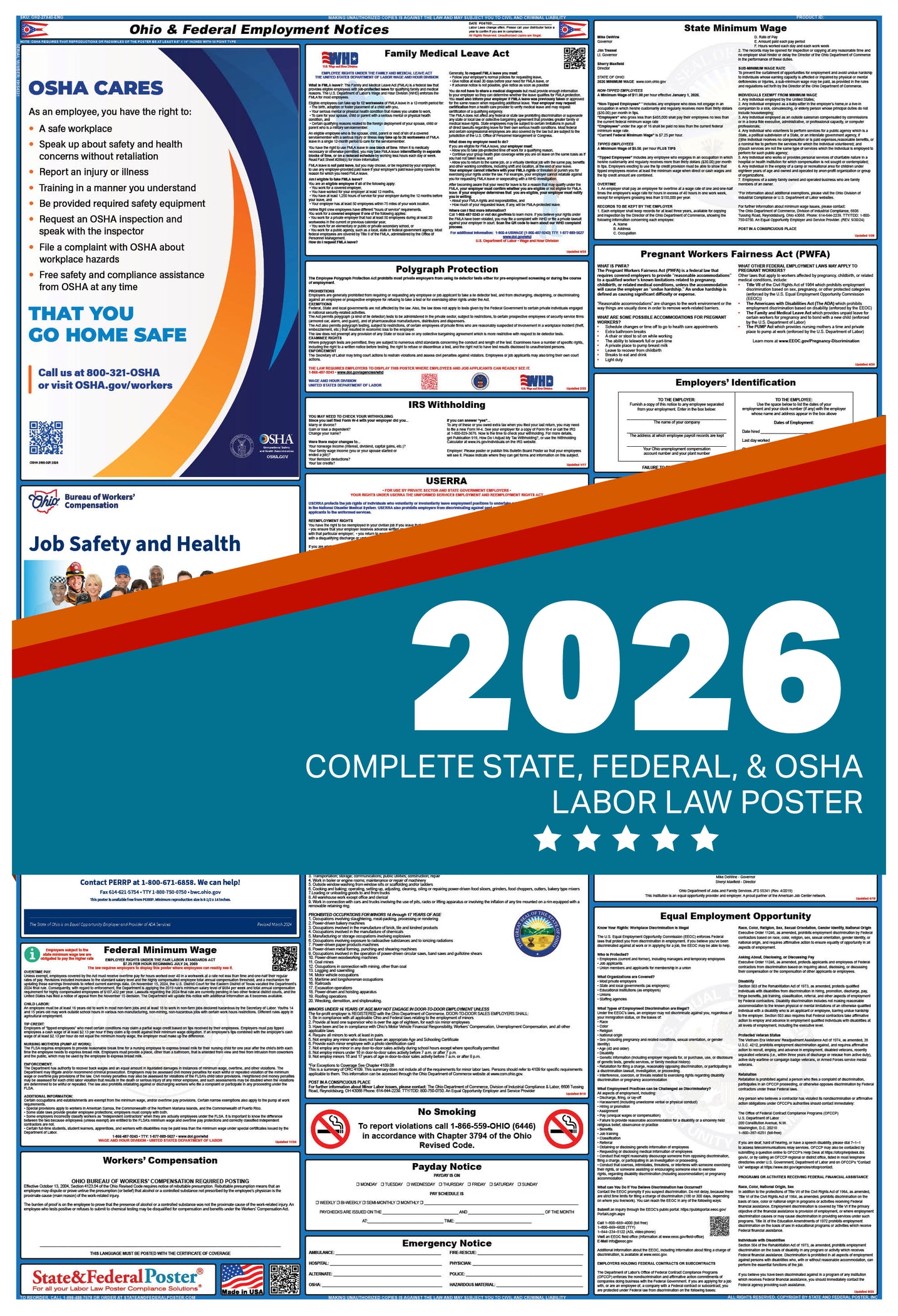 Ohio Labor Law Poster 2026 — State and Federal Poster