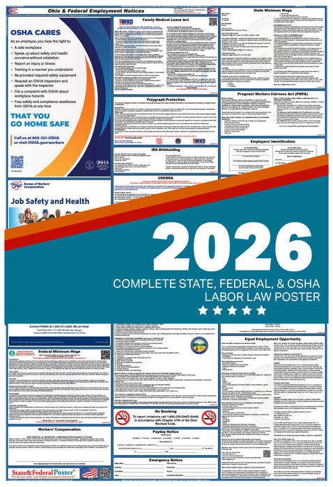 Ohio State and Federal Labor Law Poster 2026