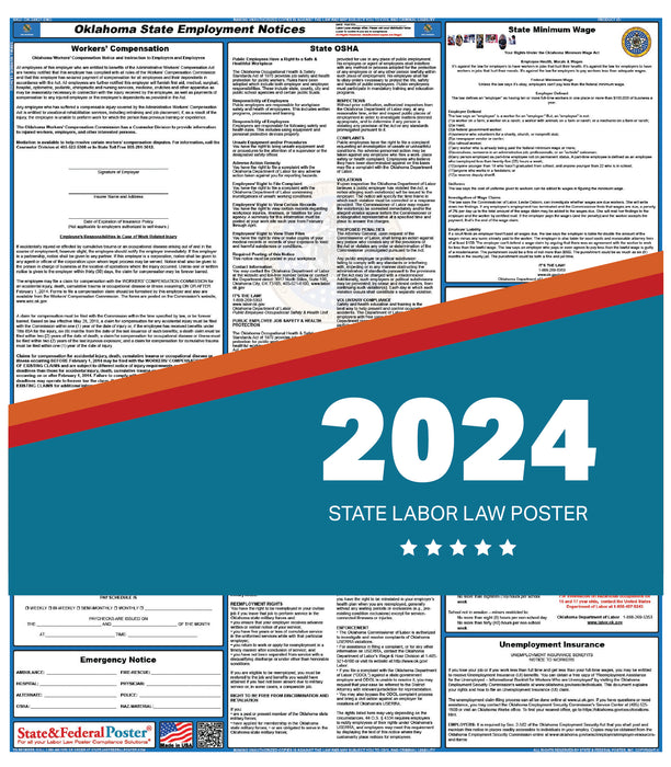 Oklahoma State Labor Law Poster 2024