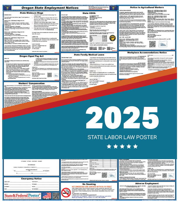 PREORDER - Oregon State Labor Law Poster 2025