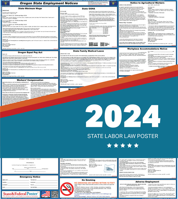 PREORDER - Oregon State Labor Law Poster 2024