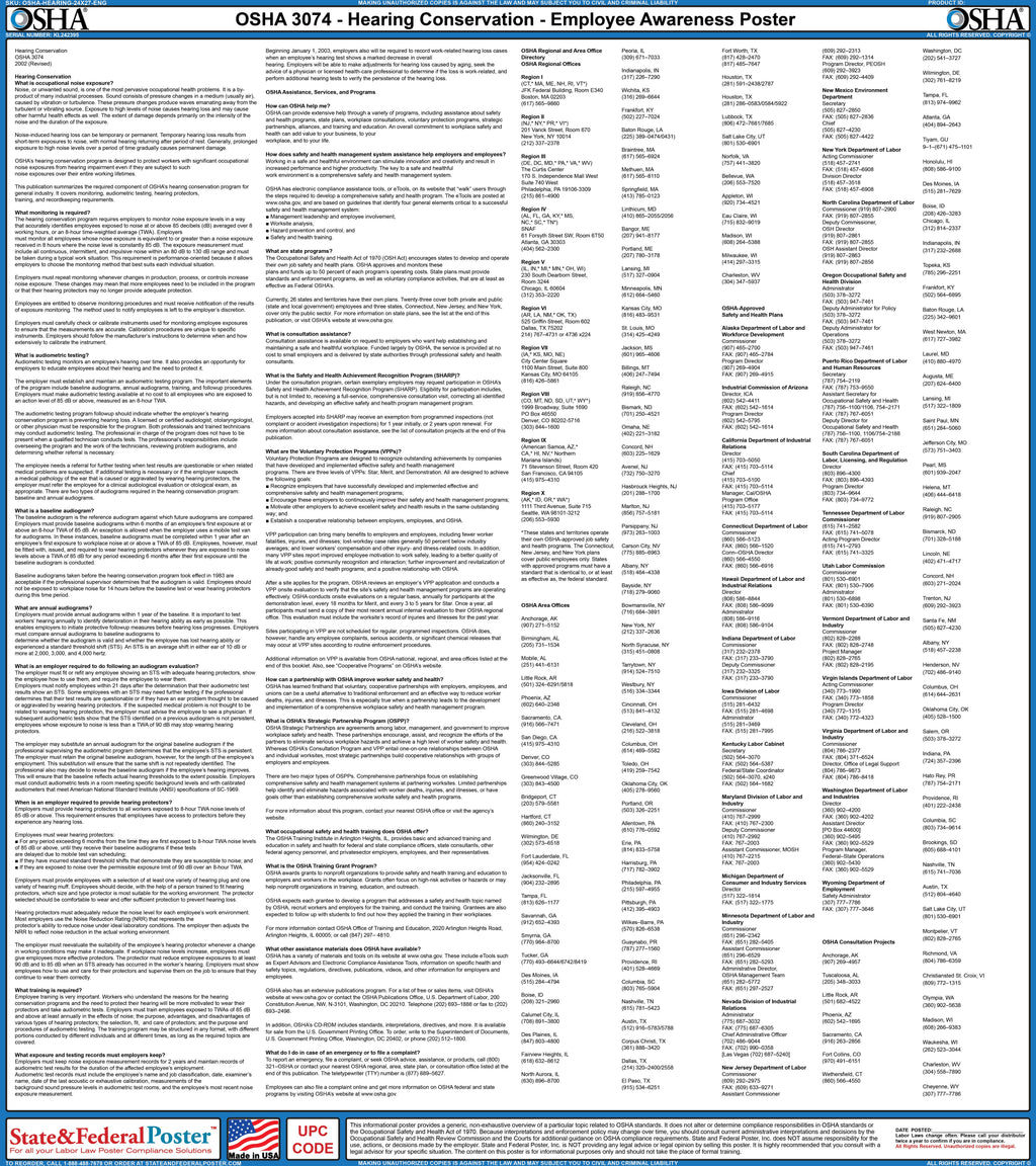 OSHA — State and Federal Poster