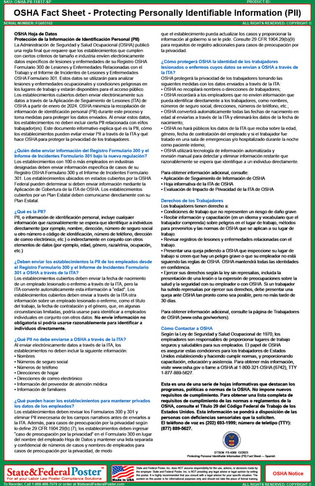 OSHA Fact Sheet - Protecting Personally Identifiable Information (PII ...
