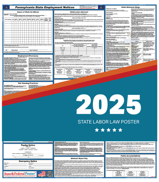 PREORDER - Pennsylvania State Labor Law Poster 2025