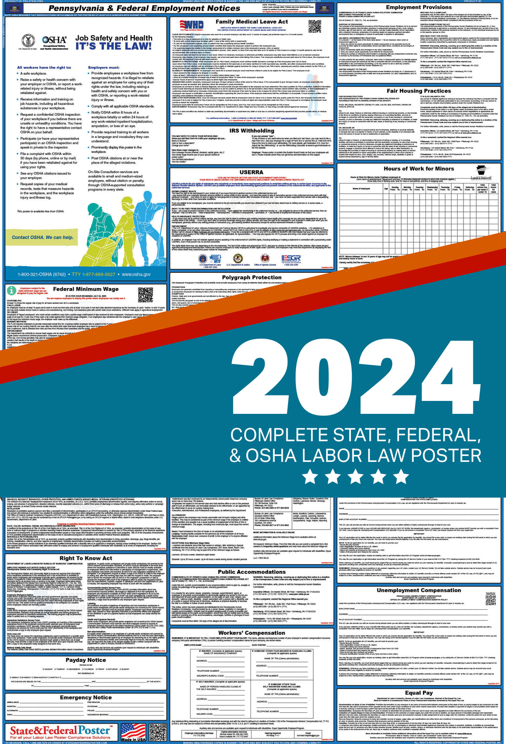 2024 Digital Labor Law Posters — State and Federal Poster