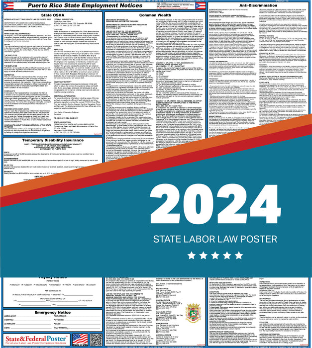 PREORDER - Puerto Rico State Labor Law Poster 2024
