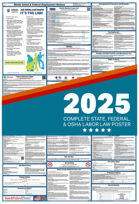 PREORDER - Rhode Island Digital Labor Law Poster 2025