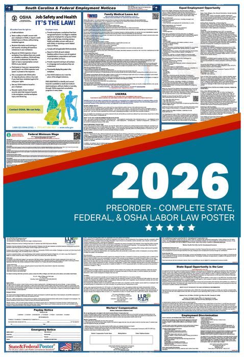 PREORDER - Digital South Carolina Labor Law Poster 2026
