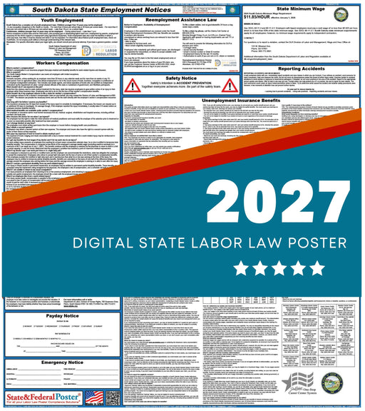South Dakota State Labor Law Poster 2027 - State and Federal Poster