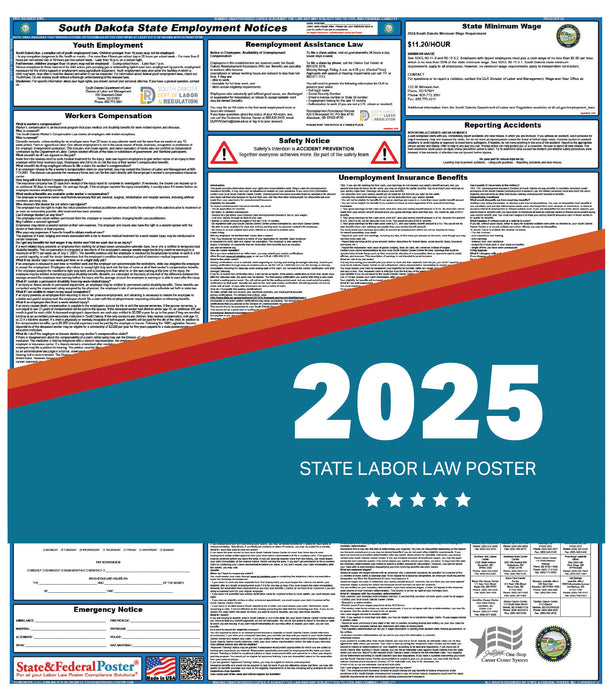 PREORDER - South Dakota State Labor Law Poster 2025