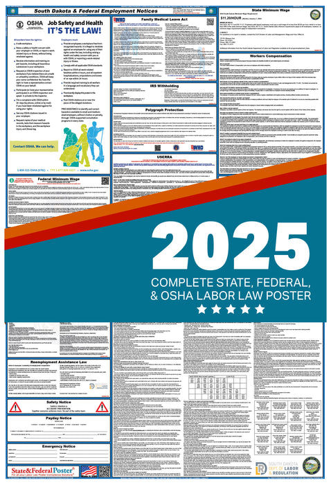 PREORDER - South Dakota State and Federal Labor Law Poster 2025