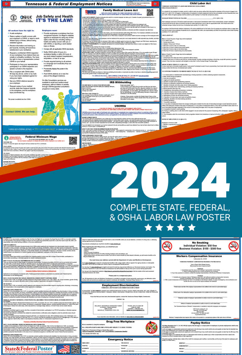 Tennessee Digital Labor Law Poster 2024