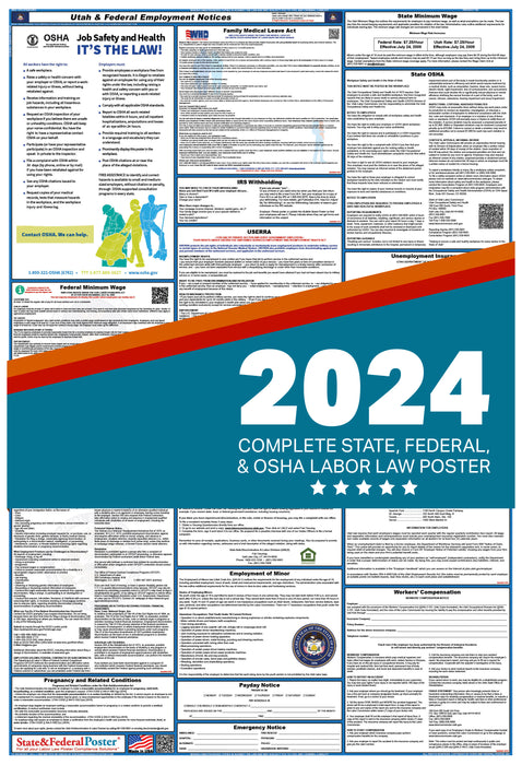 Utah State and Federal Labor Law Poster 2024
