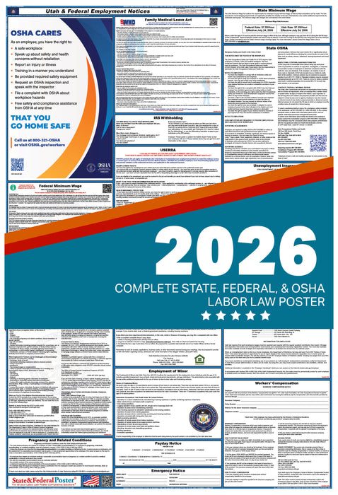 Utah State and Federal Labor Law Poster 2026