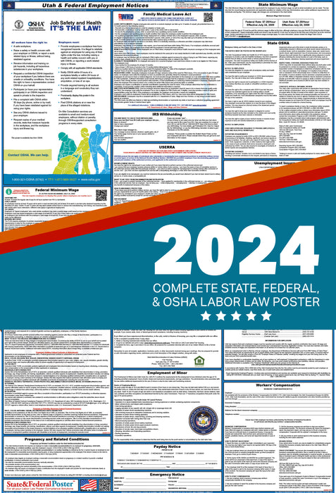 Utah State and Federal Labor Law Poster 2024