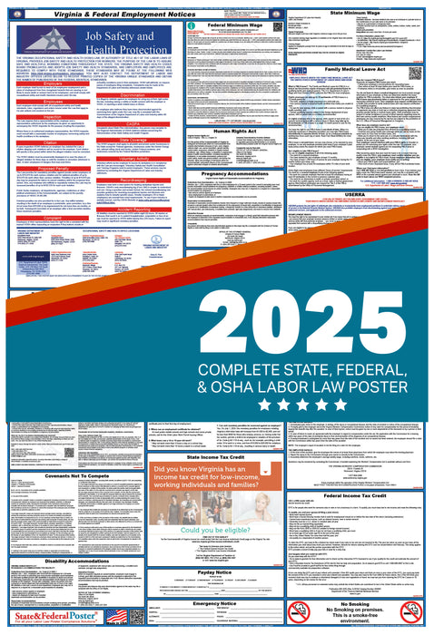 PREORDER - Virginia State and Federal Labor Law Poster 2025