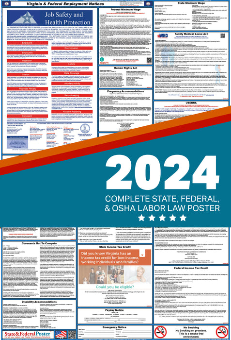 Virginia State and Federal Labor Law Poster 2024