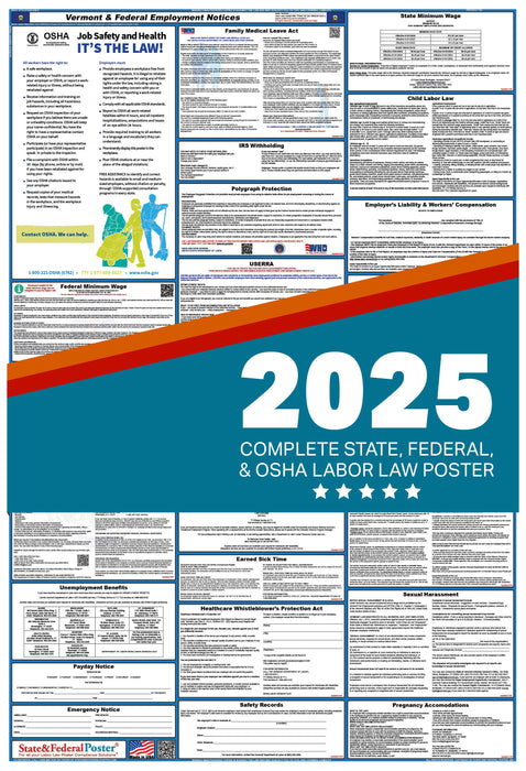 PREORDER - Vermont Digital Labor Law Poster 2025