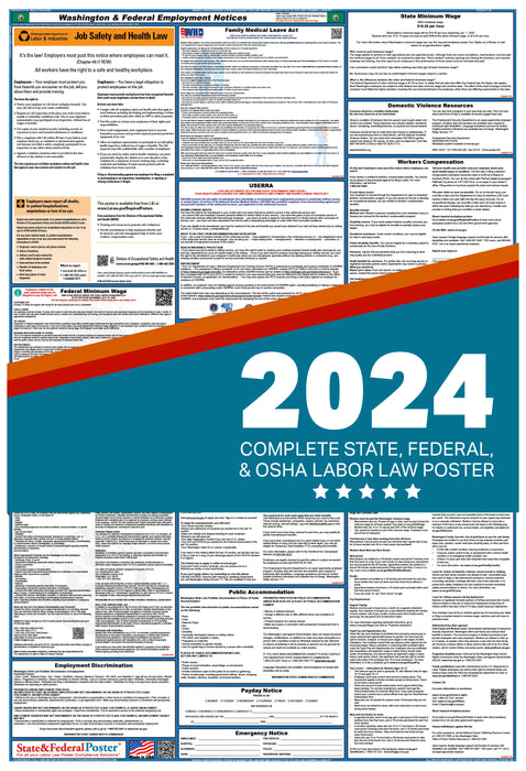 Washington State and Federal Labor Law Poster 2024
