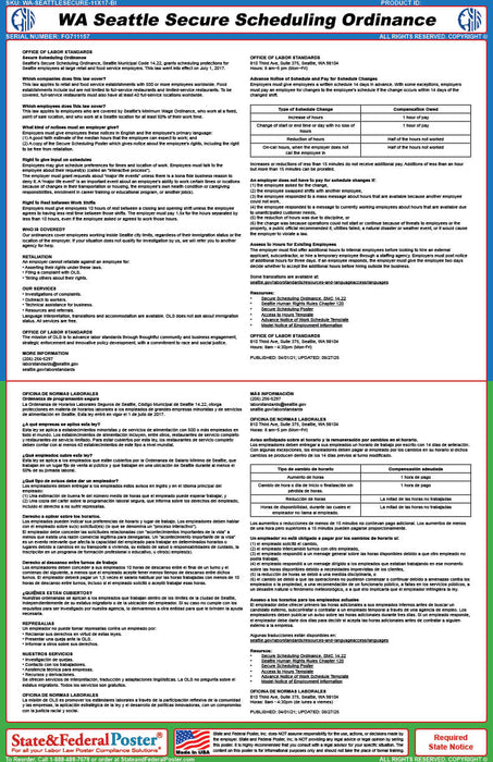 Digital Seattle, Washington Secure Scheduling Ordinance (Bilingual)