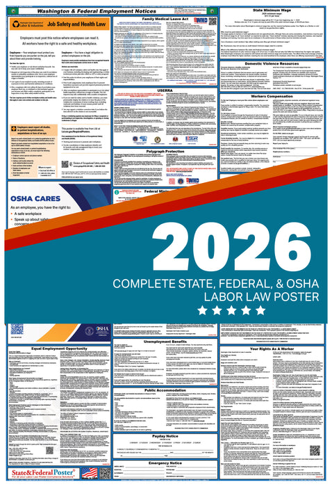 Washington State and Federal Labor Law Poster 2026