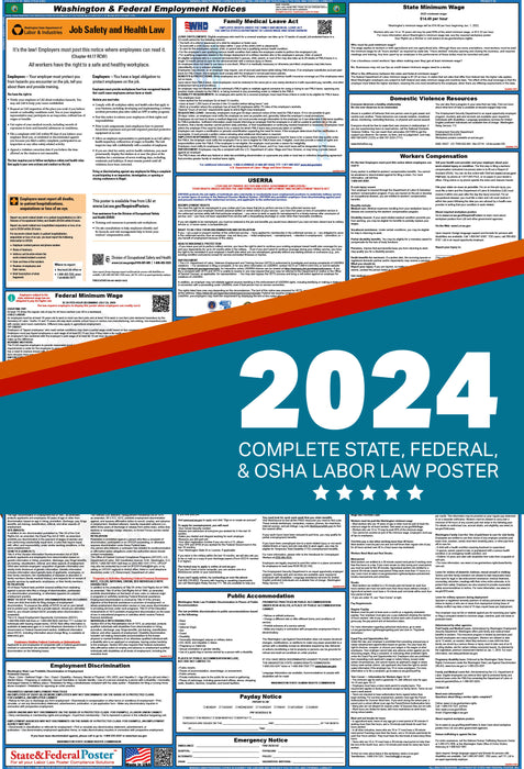 Washington State and Federal Labor Law Poster 2024