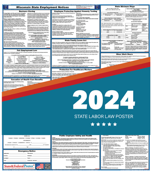 Wisconsin State Labor Law Poster 2024