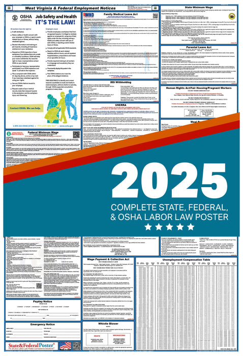 PREORDER - West Virginia Digital Labor Law Poster 2025