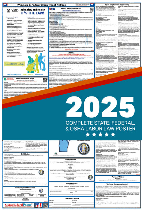 PREORDER - Wyoming State and Federal Labor Law Poster 2025