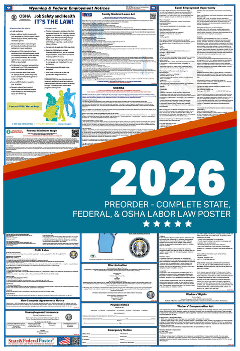PREORDER - Digital Wyoming Labor Law Poster 2026