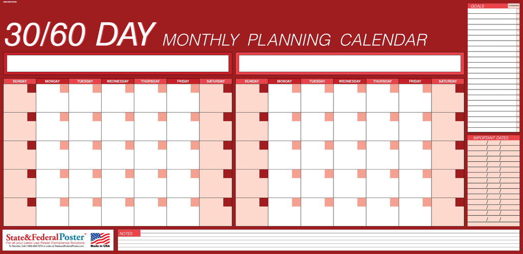 Monthly Planner Poster