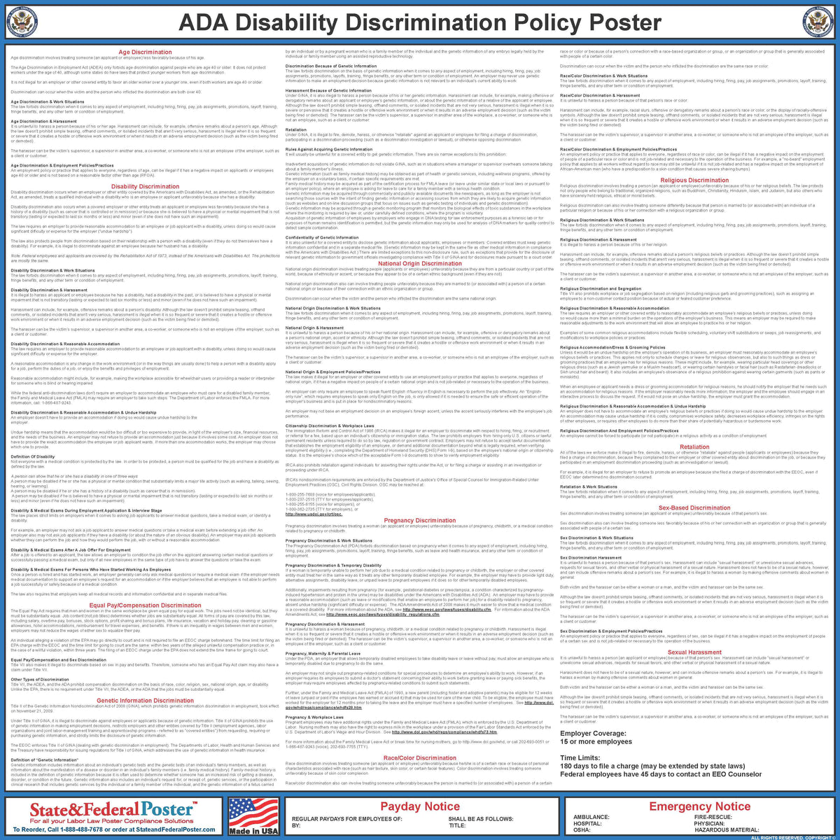 Americans With Disabilities Act Poster